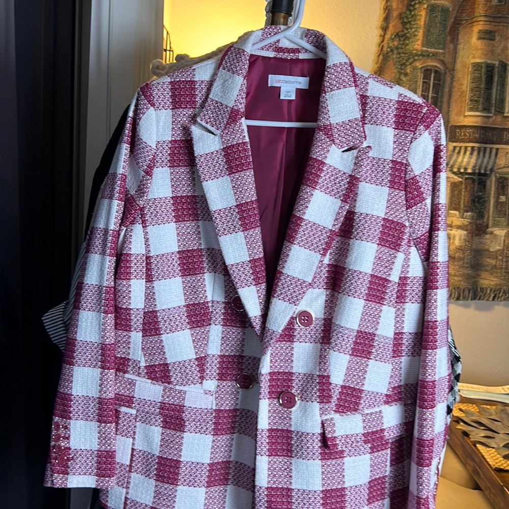 Liz Claiborne cranberry blazer